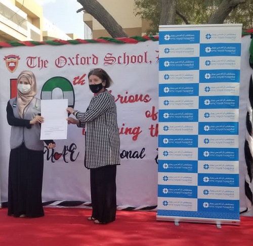 nmc organized charity drive at oxford school with sharjah charity international to support the needy
