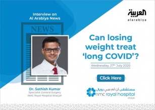 Dr. Sathish Kumar, Specialist General Surgery, NMC Royal Hospital Sharjah was quoted Al Arabiya Newspaper