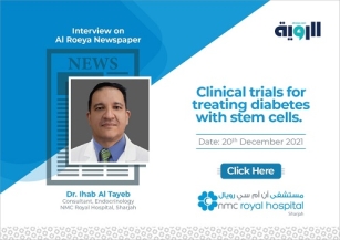 Dr. Ihab El Tayeb, Consultant, Endocrinology, NMC Royal Hospital, Sharjah gave an exclusive interview with Al Roeya Newspaper